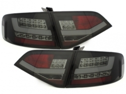 LED Taillights suitable for AUDI A4 B8 8K Saloon 2007-2010 Black / Smoke-image-65530