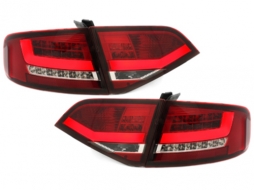 LED Taillights suitable for Audi A4 B8 8K Saloon (2007-2010) Red Clear