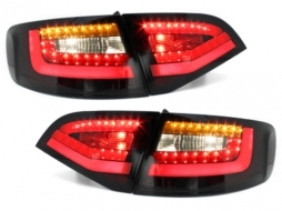 LED Taillights suitable for AUDI A4 B8 Avant (2008-2011) Black/Smoke-image-64466