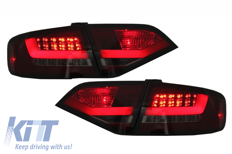 LED-es hátsó lámpák AUDI A4 B8 Sedan Limousinehoz (2008-2011) Red Smoke