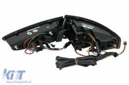 LED Taillights suitable for Audi A4 B8 Sedan (2012-2015) Red Black Dynamic Sequential Turning Lights-image-6082407