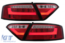 LED Taillights suitable for Audi A5 8T Coupe Cabrio Sportback (2007-2009) Red Clear - TLAUA58T