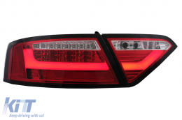 LED Taillights suitable for Audi A5 8T Coupe Cabrio Sportback (2007-2009) Red Clear-image-6098940