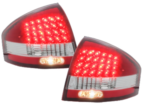 AUDI A6 97-04 _ piros/kristályos LED-es hátsó lámpák