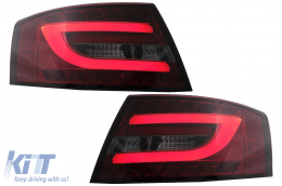 LED Taillights suitable for Audi A6 C6 4F Limousine (04.2004-2008) Red Smoke 7PIN - RA19SLRSA