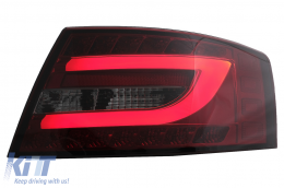 LED Taillights suitable for Audi A6 C6 4F Limousine (04.2004-2008) Red Smoke 7PIN-image-44048