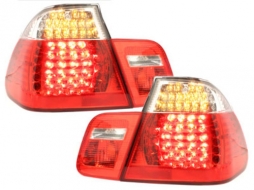 LED Taillights suitable for BMW 3 Series E46 Limousine 4D (1998-2001) Red Crystal