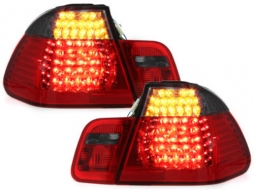 LED Taillights suitable for BMW 3 Series E46 Limousine 4 Doors (1998-2001) Red/Smoke-image-60974