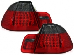 LED Taillights suitable for BMW 3 Series E46 Limousine 4 Doors (1998-2001) Red/Smoke-image-60975