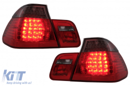 LED Taillights suitable for BMW 3 Series E46 Limousine 4D (09.2001-03.2005) Red Smoke - RB21ALRB
