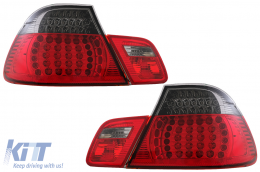 LED Taillights suitable for BMW 3 Series E46 Coupe 2D (1998-2003) Red Black - RB20LRB