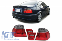 LED Taillights suitable for BMW 3 Series E46 Sedan (05/1998-08/2001) Red&Black-image-6060593