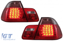 LED Taillights suitable for BMW 3 Series E46 Limousine 4D (09.2001-03.2005) Red Clear - TLBME464DFL