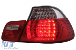 LED Taillights suitable for BMW 3 Series E46 Coupe Non-Facelift (1999-2003) Red Clear-image-6099719