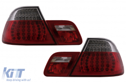 LED Taillights suitable for BMW 3 Series E46 Coupe Non-Facelift (1999-2003) Red Clear-image-6099726