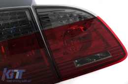 LED Taillights suitable for BMW 5 Series E61 Touring (2004-03.2007) Red Smoke-image-6114767