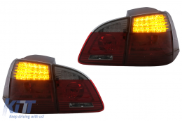 LED Taillights suitable for BMW 5 Series E61 Touring (2004-03.2007) Red Smoke-image-6114768