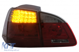 LED Taillights suitable for BMW 5 Series E61 Touring (2004-03.2007) Red Smoke-image-6114769