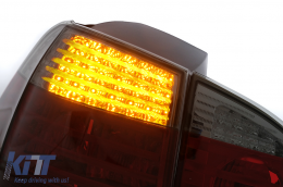 LED Taillights suitable for BMW 5 Series E61 Touring (2004-03.2007) Red Smoke-image-6114770