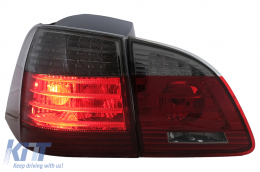 LED Taillights suitable for BMW 5 Series E61 Touring (2004-03.2007) Red Smoke-image-6114772