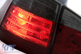 LED Taillights suitable for BMW 5 Series E61 Touring (2004-03.2007) Red Smoke-image-6114773