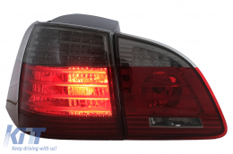 LED Taillights suitable for BMW 5 Series E61 Touring (2004-03.2007) Red Smoke-image-6114775