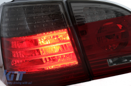 LED Taillights suitable for BMW 5 Series E61 Touring (2004-03.2007) Red Smoke-image-6114776