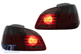 LED Taillights suitable for BMW 5 Series E61 Touring (2004-03.2007) Red Smoke-image-6114777