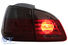 LED Taillights suitable for BMW 5 Series E61 Touring (2004-03.2007) Red Smoke-image-6114778