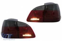 LED Taillights suitable for BMW 5 Series E61 Touring (2004-03.2007) Red Smoke-image-6114780