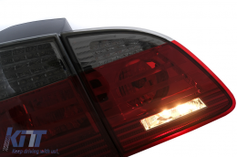 LED Taillights suitable for BMW 5 Series E61 Touring (2004-03.2007) Red Smoke-image-6114782