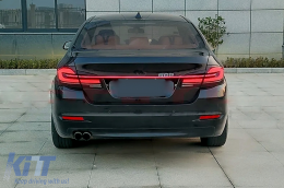 LED Taillights suitable for BMW 5 Series F10 (2011-2017) with Dynamic Sequential Turning Light Upgrade to LCI G30 Design-image-6101826