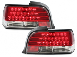 LED taillights suitable for BMW E36 Coupe 92-98 _ red/crystal - RB02LRC