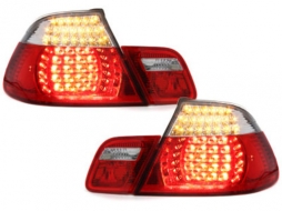 LED Taillights suitable for BMW E46 2D Cabrio (2000-2005) Red/Crystal - RB20CLRC