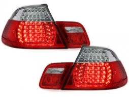 LED Taillights suitable for BMW E46 2D Cabrio (2000-2005) Red/Crystal-image-61042