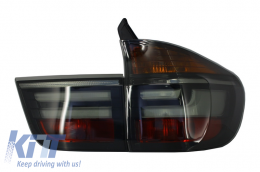 LED Taillights suitable for BMW X5 E70 (2007-2010) Light Bar LCI Facelift Look Smoke-image-6026048