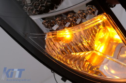 LED Taillights suitable for Ford Focus MK1 Hatchback DAW DBW (1998-2004) Black-image-6102748