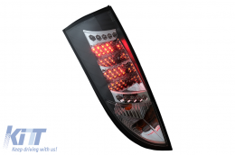 LED Taillights suitable for Ford Focus MK1 Hatchback DAW DBW (1998-2004) Black-image-6102749