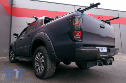 LED Taillights suitable for Ford Ranger (2012-2018) Smoke with Sequential Dynamic Turning Lights-image-6091959