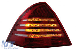 LED Taillights suitable for Mercedes C-Class W203 Sedan (2000-2004) Red Clear-image-6104834