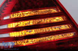 LED Taillights suitable for Mercedes C-Class W203 Sedan (2000-2004) Red Clear-image-6104835