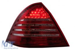 LED Taillights suitable for Mercedes C-Class W203 Sedan (2000-2004) Red Clear-image-6104836