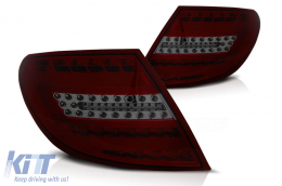 LED Taillights suitable for Mercedes C-Class W204 Sedan (2007-2010) Red Smoke - TLMBW204FRS