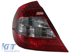 LED Taillights suitable for Mercedes E-Class W211 Limousine (2002-04.2006) Red/Smoke-image-6068513
