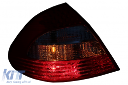 LED Taillights suitable for Mercedes E-Class W211 Limousine (2002-04.2006) Red/Smoke-image-6068515