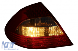 LED Taillights suitable for Mercedes E-Class W211 Limousine (2002-04.2006) Red/Smoke-image-6068516