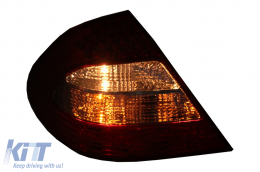 LED Taillights suitable for Mercedes E-Class W211 Limousine (2002-04.2006) Red/Smoke-image-6068518