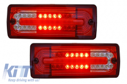LED Taillights suitable for Mercedes G-Class W463 (1989-2015) Red Clear-image-6021002
