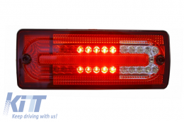 LED Taillights suitable for Mercedes G-Class W463 (1989-2015) Red Clear-image-6021003