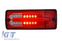 LED Taillights suitable for Mercedes G-Class W463 (1989-2015) Red Clear-image-6021004